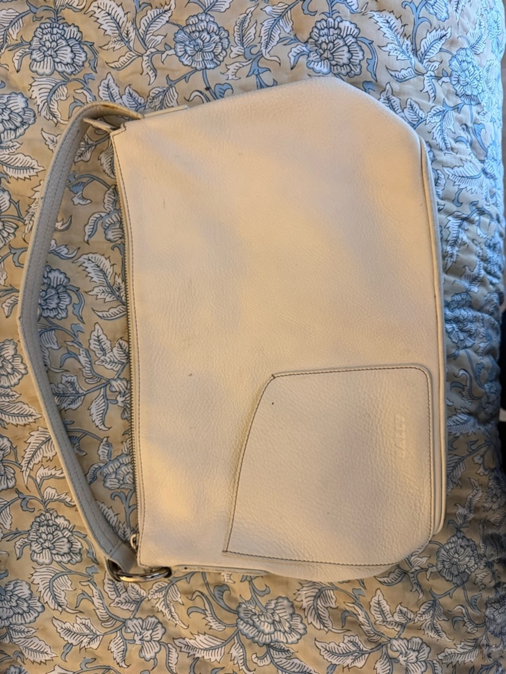 Bally Cream Leather Mini Shoulder Bag